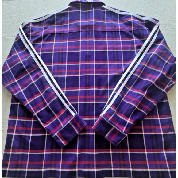 NWOT Authentic Men's Adidas x Korn Heavy Duty Plaid Flannel Overshirt (M) - Picture 10 of 16